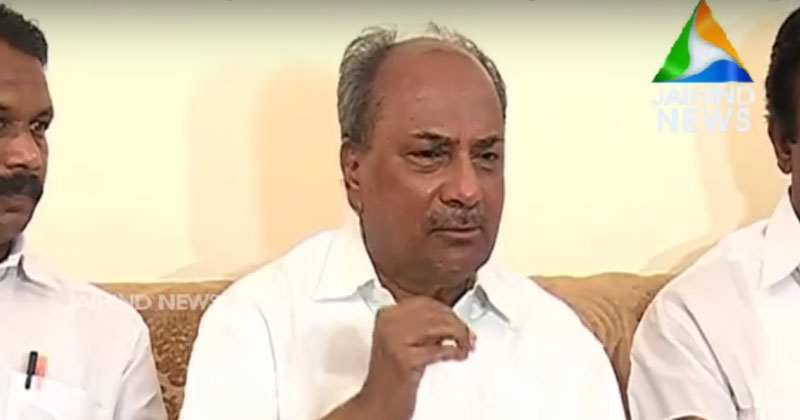 കേരളത്തിലെ കാലവർഷ കെടുതി ദേശീയ ദുരന്തമായി കണ്ട് കേന്ദ്ര സർക്കാർ നടപടിയെടുക്കണമെന്ന് എ.കെ ആന്റണി