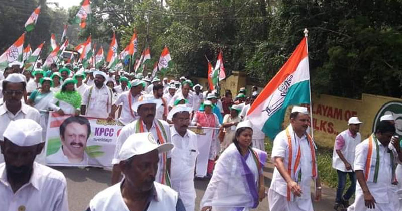 കെ.മുരളീധരൻ നയിക്കുന്ന പ്രചരണ പദയാത്ര