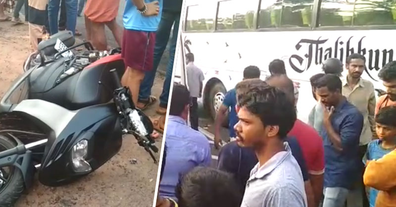 ബൈക്ക് ടൂറിസ്റ്റ് ബസിലിടിച്ച് സ്കൂൾ വിദ്യാർത്ഥി മരിച്ചു