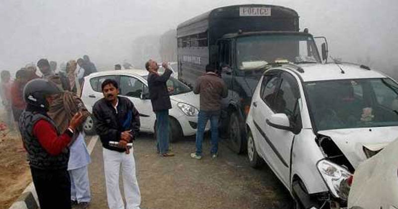 പുകമഞ്ഞ്: ഹരിയാനയില്‍ വാഹനങ്ങള്‍ അപകടത്തില്‍പ്പെട്ട് എട്ടുപേര്‍ മരിച്ചു