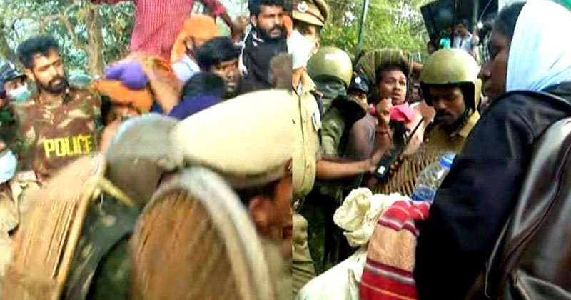 യുവതികളെ തടഞ്ഞ 200 പേര്‍ക്കെതിരെ കേസെടുത്തു