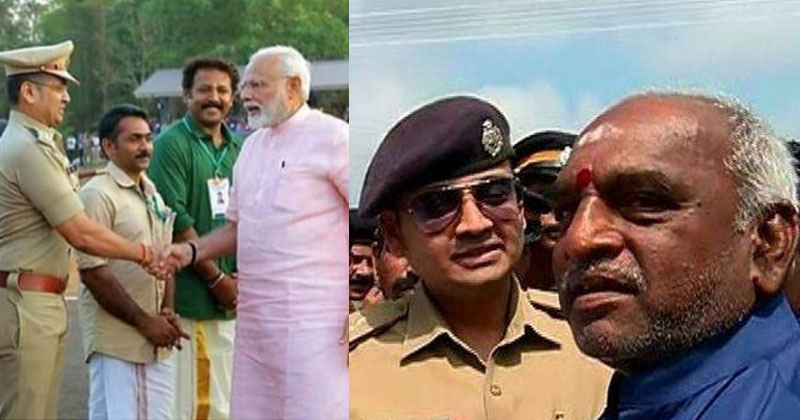 പൊന്നിനെ തടഞ്ഞ യതീഷ് ചന്ദ്രയ്ക്ക് കൈകൊടുത്ത് മോദി