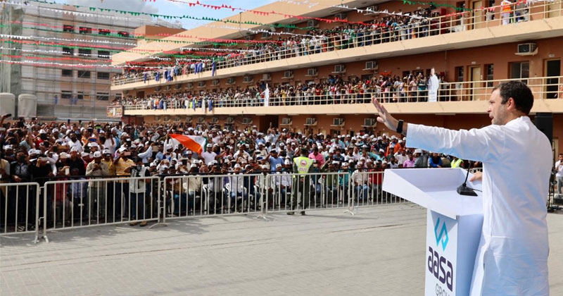 എനിക്ക് പറയാനല്ല; നിങ്ങളെ കേള്‍ക്കാനാണ് ഞാനെത്തിയിരിക്കുന്നത്; തൊഴിലാളികളോട് രാഹുല്‍ഗാന്ധി