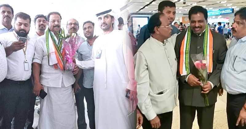 പ്രചാരണത്തിന് ആവേശം കൂട്ടാന്‍ കെ സുധാകരനും  കൊടിക്കുന്നില്‍ സുരേഷും യുഎഇയിലെത്തി