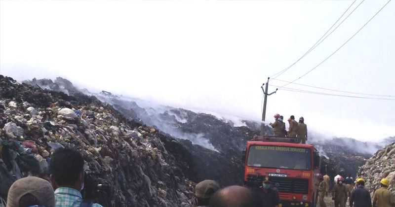 ബ്രഹ്മപുരം തീപിടിത്തം: കൊച്ചിയിലാകെ പുകവ്യാപിക്കുന്നു