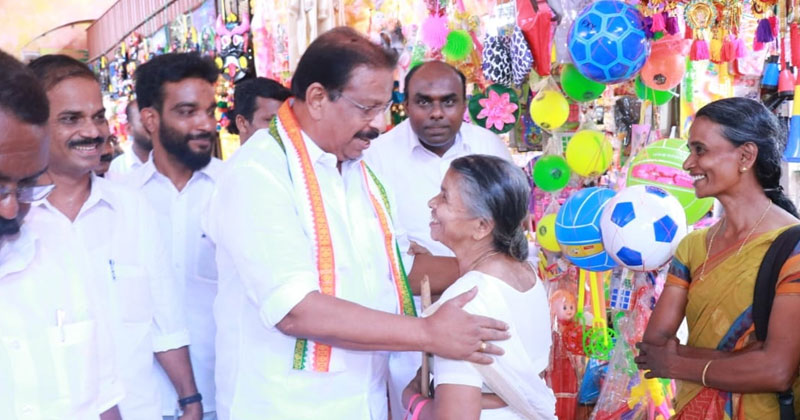 തളിപ്പറമ്പിനെ ആവേശത്തിലാക്കി കെ സുധാകരന്‍റെ തെരഞ്ഞെടുപ്പ് പ്രചാരണം