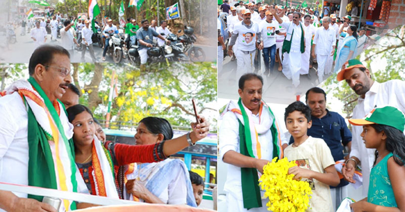 കെ.സുധാകരന് ധർമ്മടത്ത് പാർട്ടി ഗ്രാമങ്ങളിലടക്കം ആവേശകരമായ സ്വീകരണം
