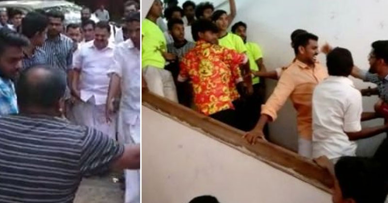 തെരഞ്ഞെടുപ്പ് പ്രചാരണത്തിനെത്തിയ കെ മുരളീധരനെതിരെ SFI പ്രവര്‍ത്തകരുടെ ഗുണ്ടായിസം