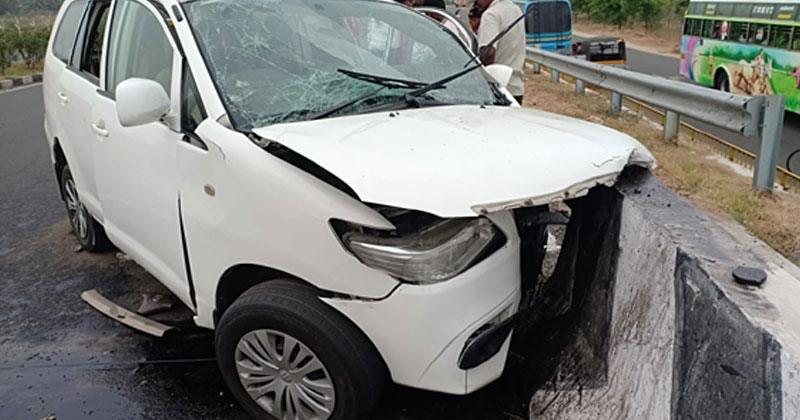 പോലീസ് വാഹനം അപകടത്തിൽ പെട്ടു; ഒരാള്‍ മരിച്ചു; അഞ്ച് പൊലീസുകാര്‍ക്ക് പരിക്ക്