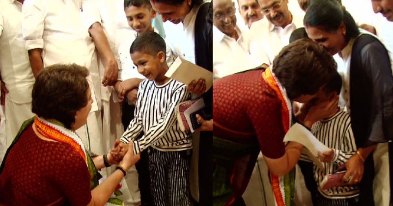 നഥാൻ ജോയ്സിന് രാഹുലിന്‍റെ സമ്മാനവുമായി പ്രിയങ്ക; മനം നിറഞ്ഞ് നഥാനും കുടുംബവും