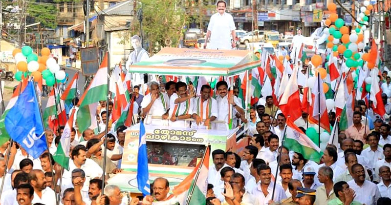 പുതുപ്പള്ളിയില്‍ ആഘോഷം തീര്‍ത്ത് യു.ഡി.എഫ് സ്ഥാനാര്‍ത്ഥി തോമസ് ചാഴിക്കാടന്‍റെ പ്രചാരണം