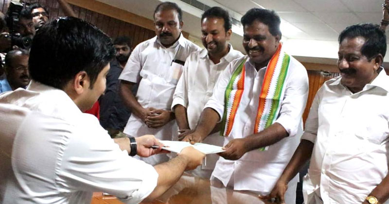 കൊടിക്കുന്നിൽ സുരേഷ് നാമനിര്‍ദ്ദേശ പത്രിക സമര്‍പ്പിച്ചു