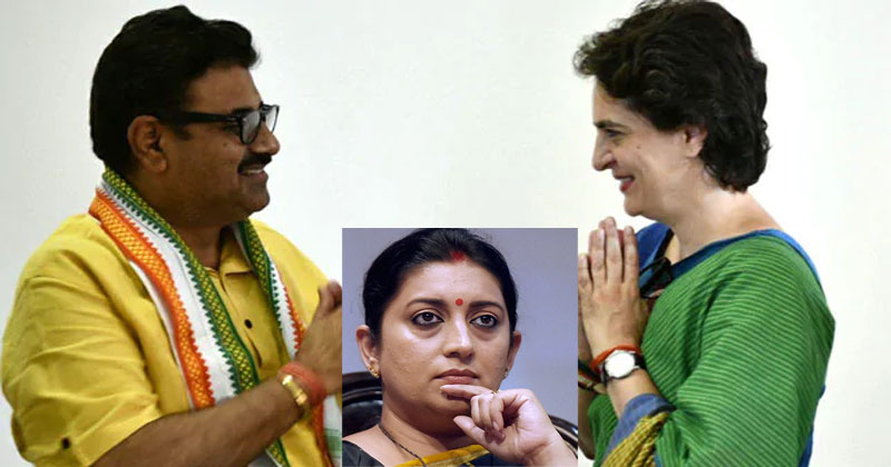 സ്മൃതി ഇറാനിയുടെ പ്രധാന സഹായി കോണ്‍ഗ്രസില്‍ ചേര്‍ന്നു