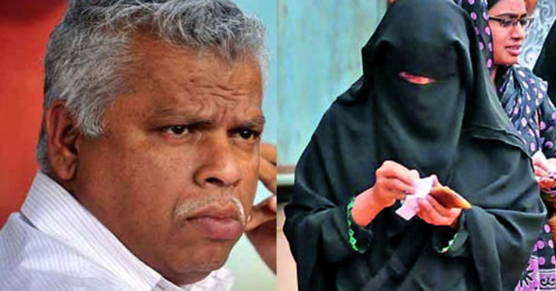 പര്‍ദ്ദ ധരിച്ചെത്തുന്നവരെ വോട്ടു ചെയ്യാന്‍ അനുവദിക്കരുതെന്ന് എം.വി. ജയരാജന്‍; 'വരിയില്‍ നില്‍ക്കുമ്പോള്‍ മുഖപടം മാറ്റണം'