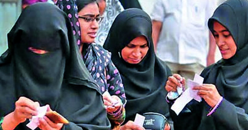 പര്‍ദ്ദയിട്ട മുസ്ലിം സ്ത്രീകള്‍ വോട്ട് ചെയ്യാന്‍ വരരുതെന്ന് സി.പി.എം നേതാക്കള്‍