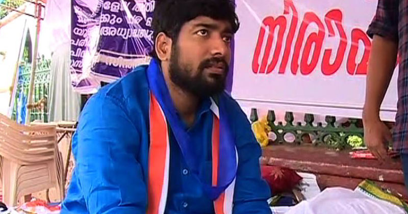 കെഎസ് യുവിന്‍റെ  അനിശ്ചിതകാല നിരാഹാര സമരം അഞ്ചാം ദിവസത്തിലേക്ക്