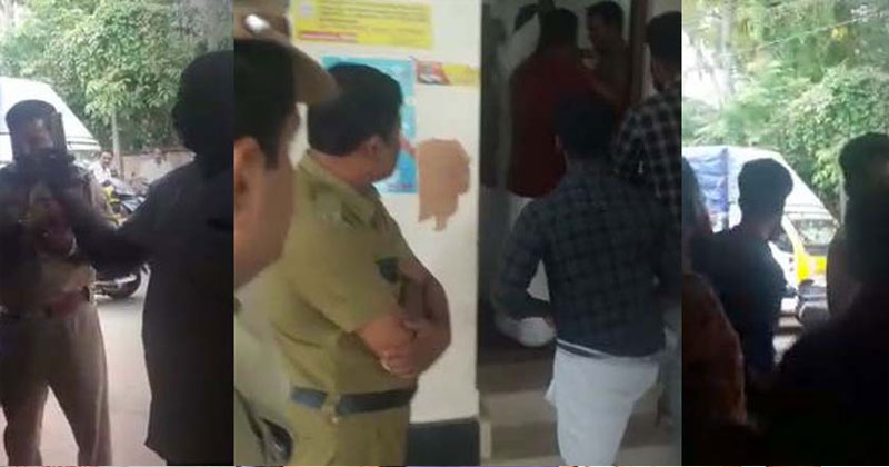 കസ്റ്റഡിയിലെടുത്ത എസ്എഫ്ഐ നേതാവിനെ എസ്എഫ്ഐ- ഡിവൈഎഫ്ഐ പ്രവര്‍ത്തകര്‍ സ്റ്റേഷനില്‍ നിന്നു ബലമായി മോചിപ്പിച്ചു