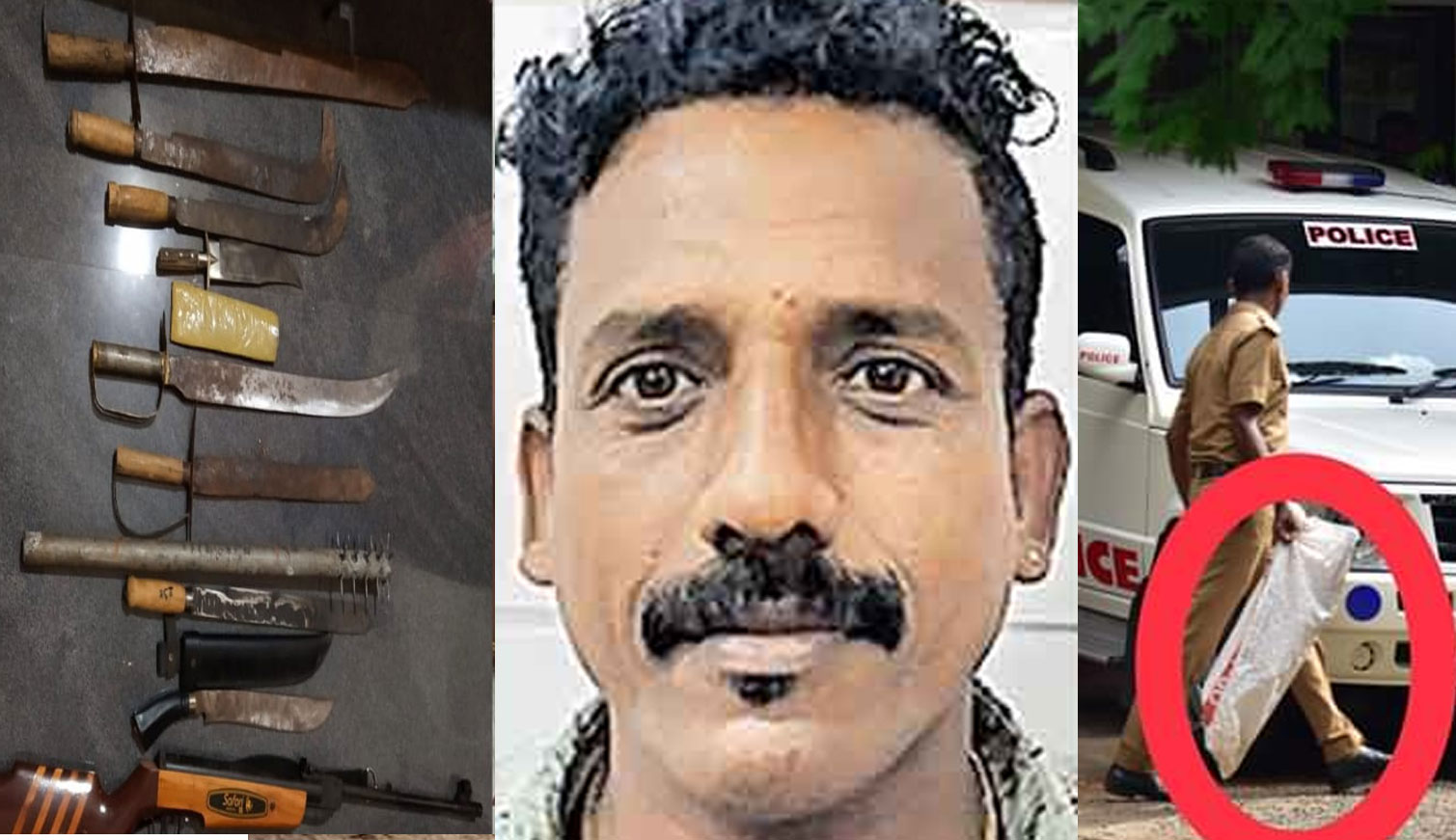 കുന്നംകുളത്ത് സി.പി.എം പ്രവര്‍ത്തകന്‍റെ വീട്ടില്‍ നിന്ന് വന്‍ ആയുധശേഖരം പിടികൂടി.