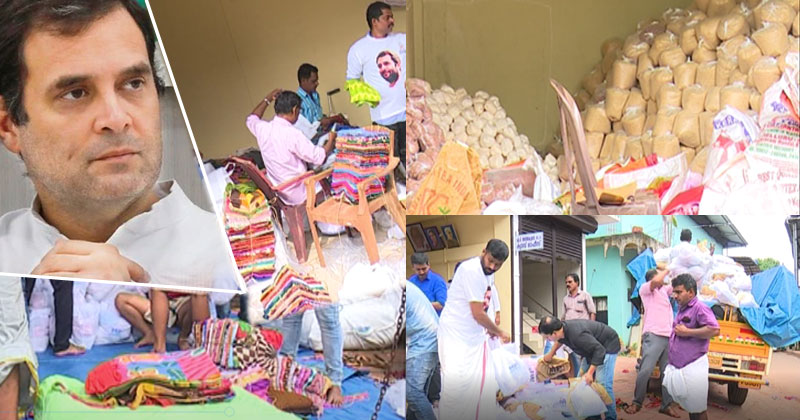 പ്രളയ ബാധിതർക്ക് സാന്ത്വനമേകി രാഹുൽഗാന്ധി