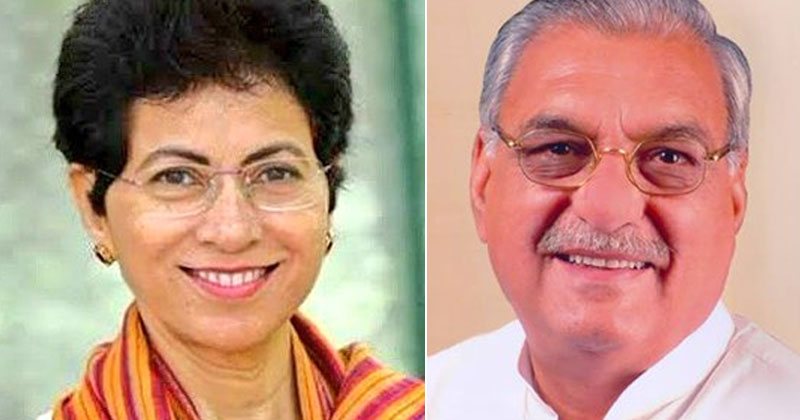 കുമാരി ഷെൽജ ഹരിയാന പ്രദേശ് കോൺഗ്രസ് കമ്മിറ്റി അദ്ധ്യക്ഷ;  ഭൂപീന്ദർ ഹൂഡ നിയമസഭ കക്ഷി നേതാവ്
