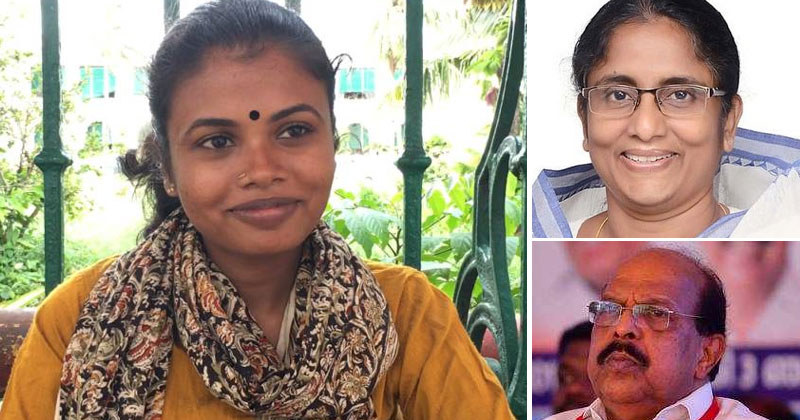ഷാനിമോള്‍ ഉസ്മാനെതിരായ അധിക്ഷേപ പരാമർശം: മന്ത്രി ജി സുധാകരന് KSU സംസ്ഥാന സെക്രട്ടറി അഡ്വ. ശില്‍പയുടെ കത്ത്