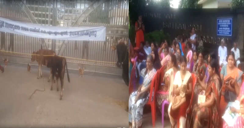 കൊല്ലം ചവറ കെ.എം.എം.എല്ലിനെതിരെ പ്രതിഷേധം ശക്തം; വേറിട്ട സമരവുമായി സംയുക്ത സമരസമിതി