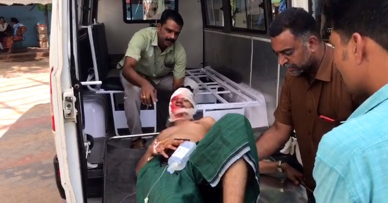 പിണറായി പോലീസിന്‍റെ ക്രൂരകൃത്യങ്ങള്‍ തുടരുന്നു ; ഹെല്‍മറ്റ് പരിശോധനക്കിടെ ലാത്തി കൊണ്ട് എറിഞ്ഞുവീഴ്ത്തിയ യുവാവിന് ഗുരുതര പരിക്ക് ; പ്രതിഷേധം ശക്തം