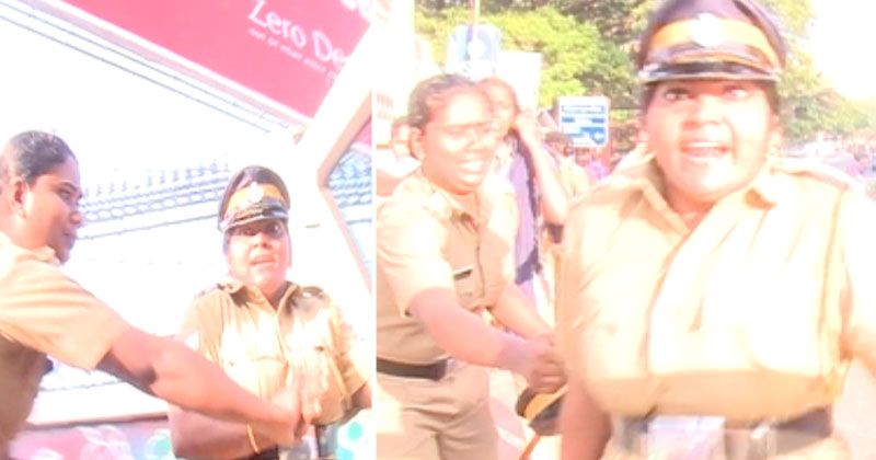 ജയ്ഹിന്ദ് ടി.വി ക്യാമറമാന് നേരെ വനിതാ പോലീസ് കോൺസ്റ്റബിളിന്‍റെ അസഭ്യവർഷം