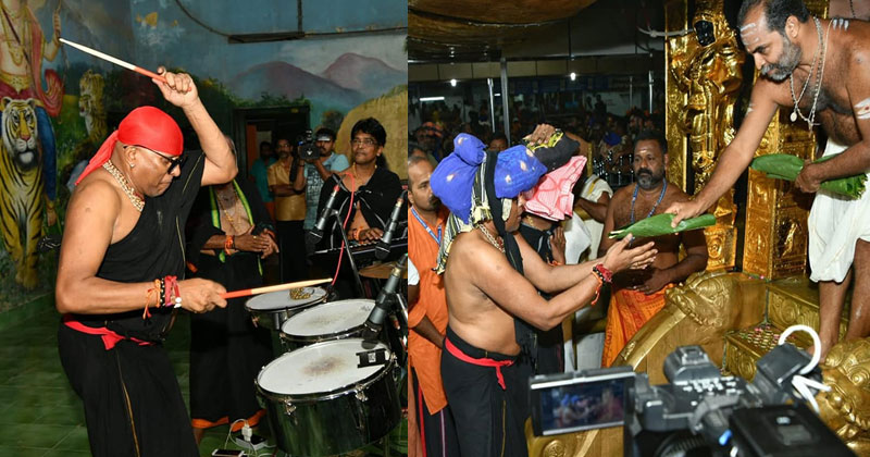 പതിവ് തെറ്റിക്കാതെ  ശിവമണി സന്നിധാനത്ത്