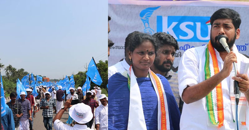 വാളയാറിലെ പെണ്‍കുട്ടികള്‍ക്ക് നിതീ തേടി കെ.എസ്.യു; പ്രതിഷേധക്കടലായി ലോങ് മാര്‍ച്ച്