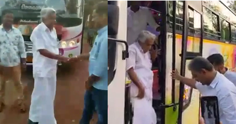 "കുഞ്ഞൂഞ്ഞ് ആദ്യയാത്രക്കാരനാകണം"; ജസ്റ്റിന്റെ സ്വപ്‌നം സഫലമാക്കാന്‍ തിരക്കിനിടയിലും ഉമ്മന്‍ചാണ്ടിയെത്തി