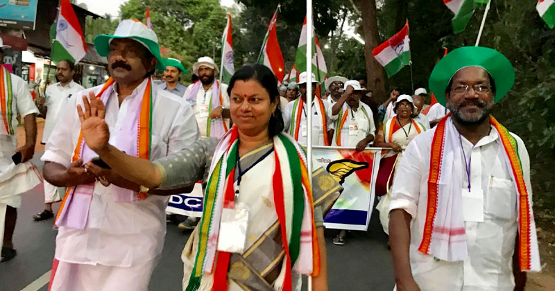 പൗരത്വ ഭേദഗതി നിയമത്തിനെതിരെ ബിന്ദു കൃഷ്ണ നയിക്കുന്ന 'ജനകീയ പ്രക്ഷോഭ ജ്വാല' പദയാത്ര ഏഴാം ദിനം
