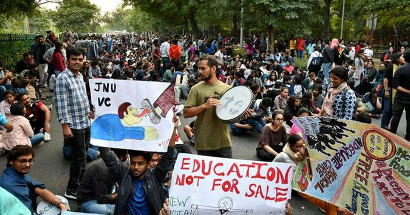 ആവശ്യങ്ങള്‍ അംഗീകരിക്കും വരെ സമരം തുടരുമെന്ന് ജെ.എന്‍.യു വിദ്യാര്‍ത്ഥികള്‍