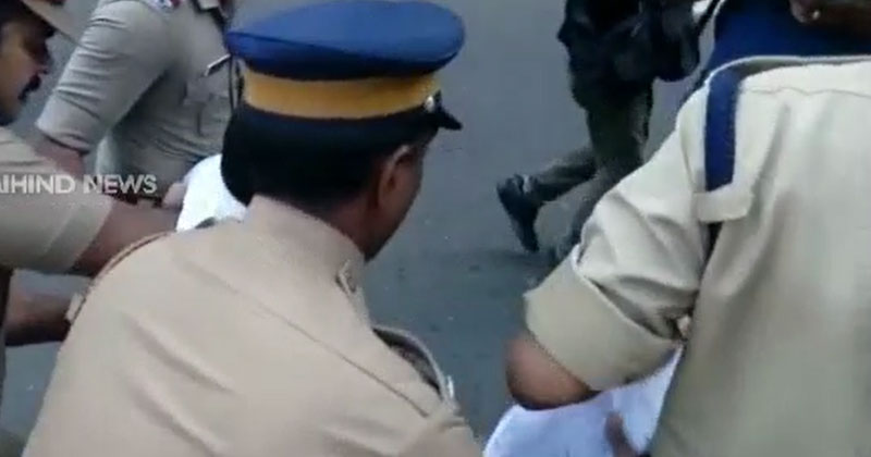 തൃശൂരിൽ ഗവർണർക്ക് നേരെ കെ.എസ്.യു-യൂത്ത് കോൺഗ്രസ് പ്രതിഷേധം; കരിങ്കൊടി കാണിക്കാൻ ശ്രമിച്ച  പ്രവർത്തകര്‍ അറസ്റ്റില്‍
