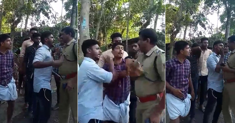 പാലാ പോളി ടെക്‌നിക്കിൽ പോലീസിന് നേരെ എസ്എഫ്‌ഐ പ്രവർത്തകരുടെ ഗുണ്ടായിസം