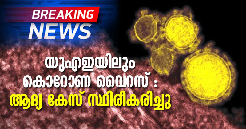 BREAKING NEWS :  യുഎഇയിലും കൊറോണ വൈറസ് :  ആദ്യ കേസ് സ്ഥിരീകരിച്ചു