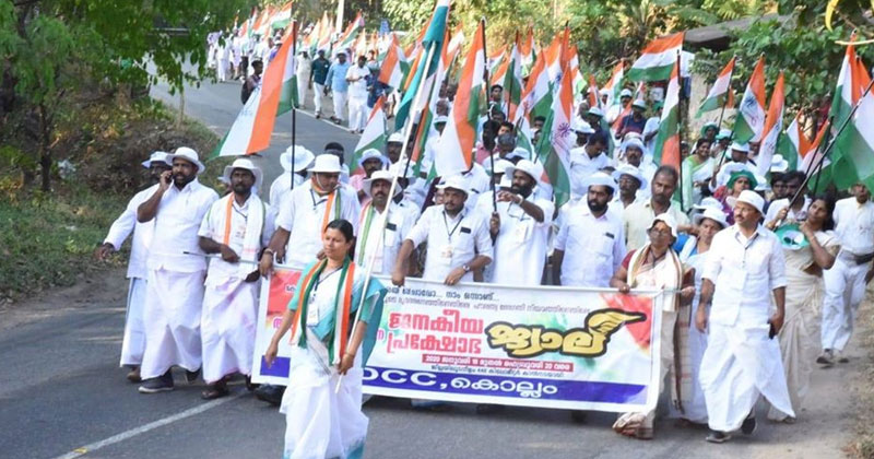 ബിന്ദു കൃഷ്ണ നയിക്കുന്ന ജനകീയ പ്രക്ഷോഭ ജ്വാലാ പദയാത്ര  പര്യടനം തുടരുന്നു
