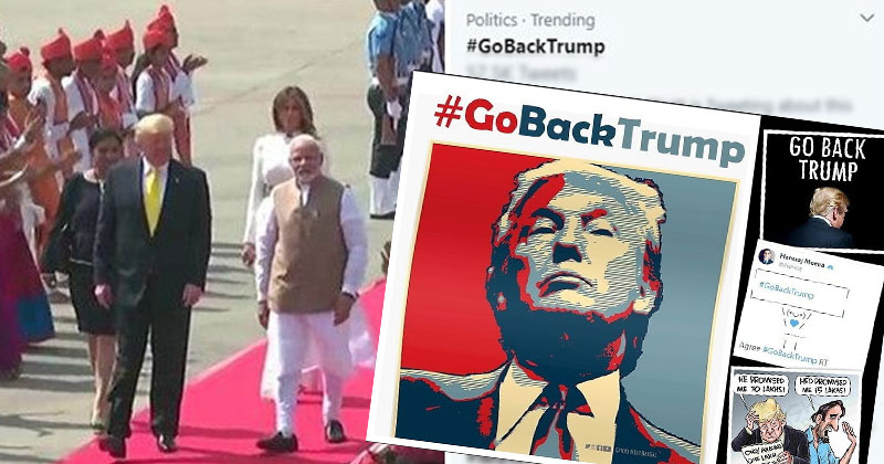 ട്വിറ്ററില്‍ താരമായി #gobacktrump