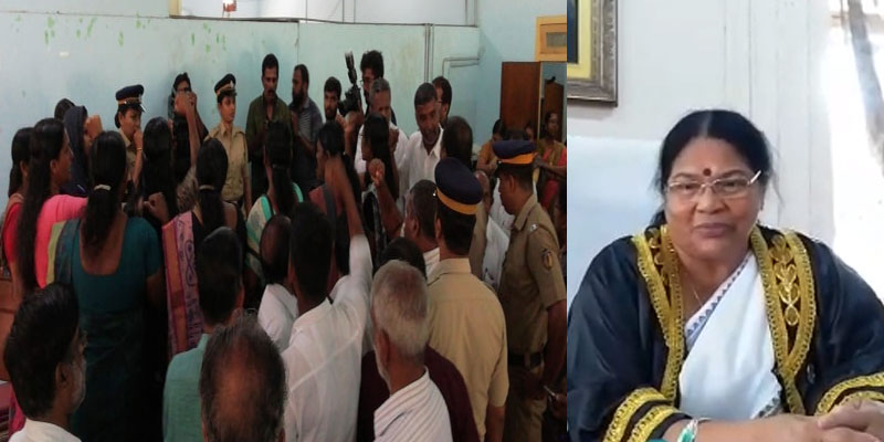 കണ്ണൂർ കോർപ്പറേഷൻ മേയർക്ക് നേരെ സിപിഎം അക്രമം; മേയർ സുമാ ബാലകൃഷ്ണന് നേരെ അസഭ്യവർഷവും കയ്യേറ്റവും