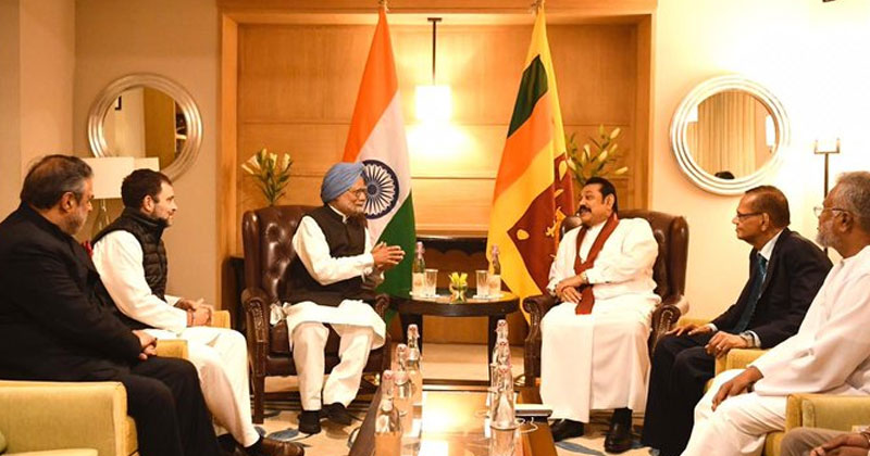 മഹീന്ദ രാജപക്സെ കോൺഗ്രസ് നേതാക്കളുമായി ഡല്‍ഹിയിൽ കൂടിക്കാഴ്ച നടത്തി