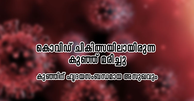 കോഴിക്കോട് കൊവിഡ് ചികിത്സയിലായിരുന്ന കുഞ്ഞ് മരിച്ചു; ഹൃദയസംബന്ധമായ തകരാറിനും ചികിത്സയിലായിരുന്നു
