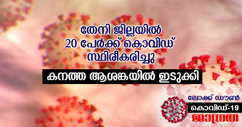 തേനി ജില്ലയിൽ 20 പേർക്ക് കൊവിഡ് സ്ഥിരീകരിച്ചു; കനത്ത ആശങ്കയിൽ ഇടുക്കി