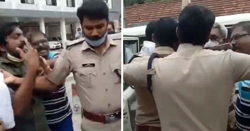 പ്രതിപക്ഷ നേതാവിനെതിരെ പരസ്യമായ അസഭ്യവർഷവുമായി പൊലീസ് ഉദ്യോഗസ്ഥന്‍ ഫയാസും ഡ്രൈവർ പ്രദീപും | VIDEO