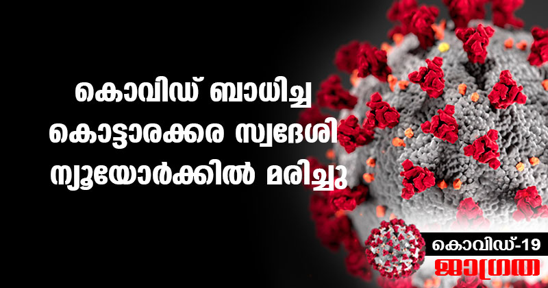 കൊവിഡ് ബാധിച്ച കൊല്ലം സ്വദേശികളായ രണ്ട് പേർ വിദേശത്ത് മരിച്ചു; കൊട്ടാരക്കര സ്വദേശി ന്യൂയോർക്കിലും ഓടനാവട്ടം സ്വദേശിനി ലണ്ടനിലും ആണ് മരിച്ചത്