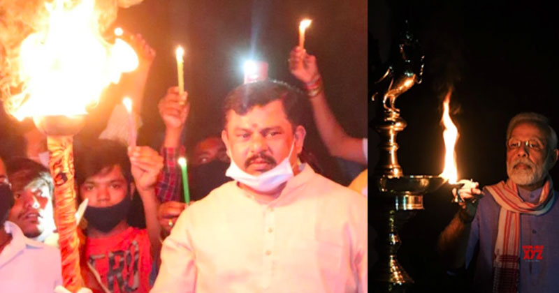 "ചൈന വൈറസ്‌ ഗോബാക്ക് .." പന്തം കൊളുത്തി, കൊറോണയ്ക്ക് ഗോബാക്ക് വിളിച്ച് ബിജെപി എംഎല്‍എ രാജാ സിങ് ; പ്രകടനം വിവാദമാകുന്നു