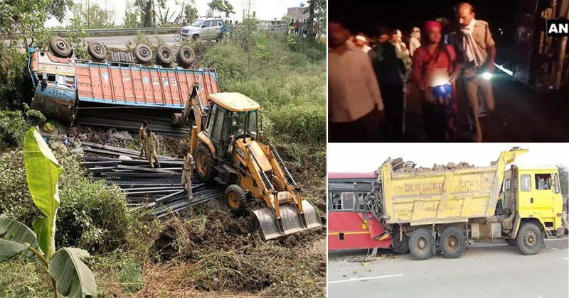 രാജ്യത്ത് വിവിധ വാഹനാപകടങ്ങളിലായി 16 അതിഥി തൊഴിലാളികൾ മരിച്ചു