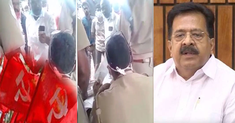 പൊലീസ് സ്റ്റേഷനില്‍ കയറി വധഭീഷണി: അടിയന്തര നടപടി സ്വീകരിക്കണം : മുഖ്യമന്ത്രിയ്ക്ക് രമേശ് ചെന്നിത്തലയുടെ കത്ത്