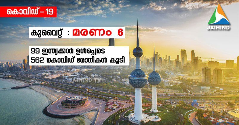 കുവൈറ്റില്‍ 99 ഇന്ത്യക്കാര്‍ ഉള്‍പ്പെടെ 562 കൊവിഡ് രോഗികള്‍ കൂടി; മരണം 6