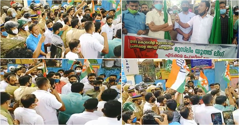 കൊലവിളി പ്രകടനം : ഡി.വൈ.എഫ്.ഐ പ്രവർത്തകർക്കെതിരെ പ്രതിഷേധം ശക്തം