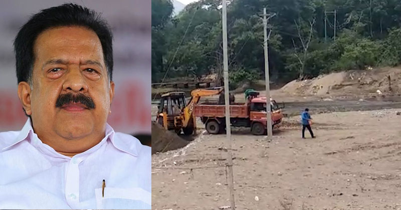 പ്രതിപക്ഷ നേതാവിന്‍റെ ഇടപെടൽ; പമ്പ ത്രിവേണിയില്‍ നിന്നും മണല്‍ കടത്തുന്നത് വനംവകുപ്പ് തടഞ്ഞു